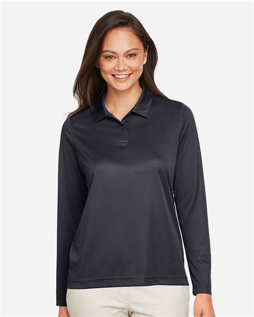Team 365 Women's Zone Performance Long Sleeve Polo thumbnail 2