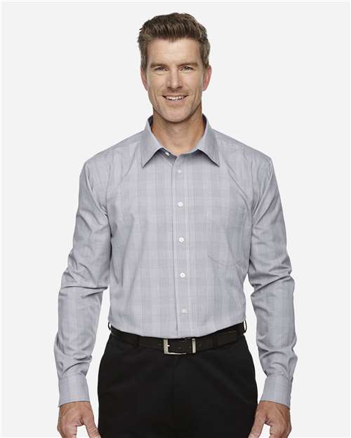 Devon & Jones Men's Crown Collection® Glen Plaid Woven Dress Shirt thumbnail 2