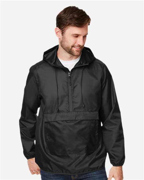 Team 365 Unisex Zone Protect Packable Anorak Jacket thumbnail 2