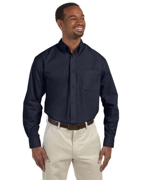 Harriton Men's Tall Essential Poplin thumbnail 2