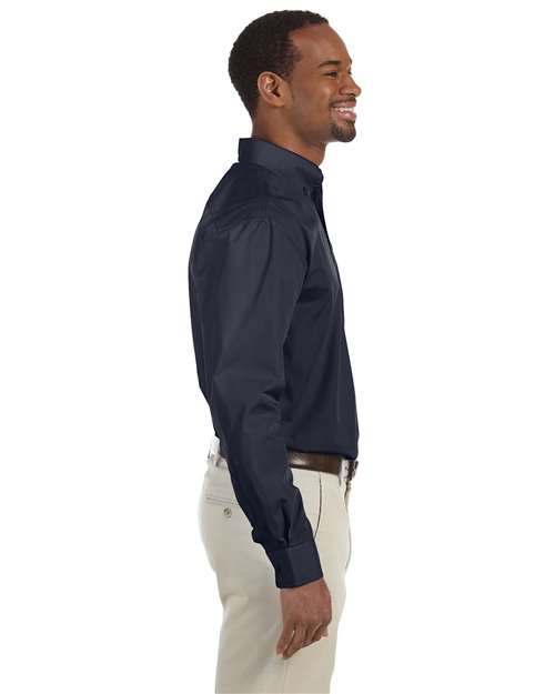 Harriton Men's Tall Essential Poplin thumbnail 4