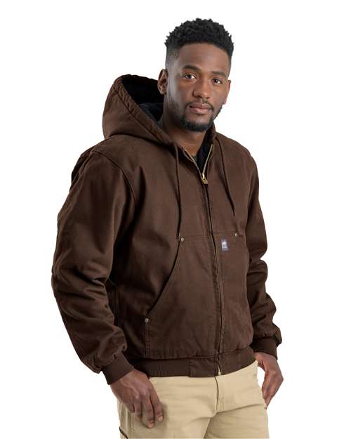 Berne Apparel Men's Tall Heartland Washed Cotton Duck Hooded Jacket thumbnail 2