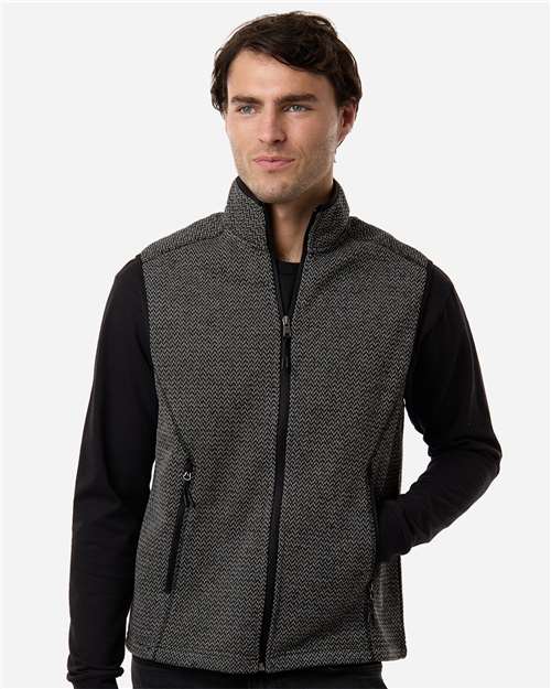North End Men's Jasper Jacquard Fleece Vest thumbnail 2