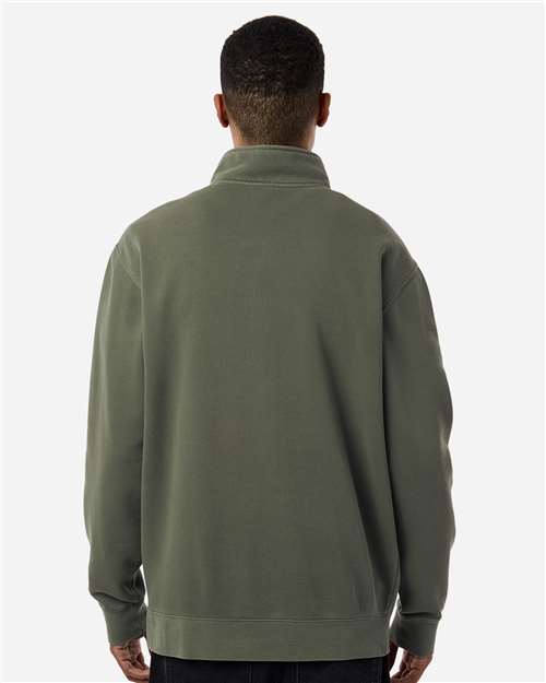 Independent Trading Co. Unisex Pigment-Dyed Quarter-Zip Pullover thumbnail 5