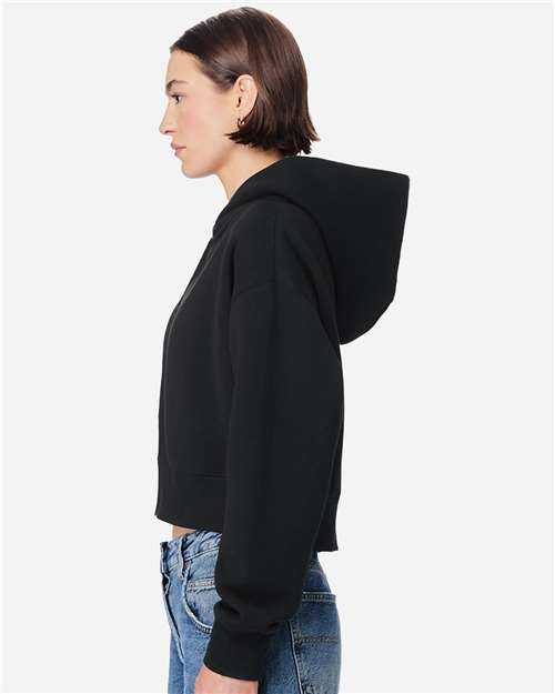 Lane Seven Women's Relaxed Cropped Full-Zip Hoodie Sweatshirt thumbnail 6