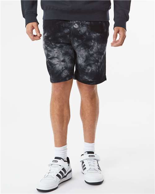 Independent Trading Co. Unisex Tie-Dyed Fleece Shorts thumbnail 2