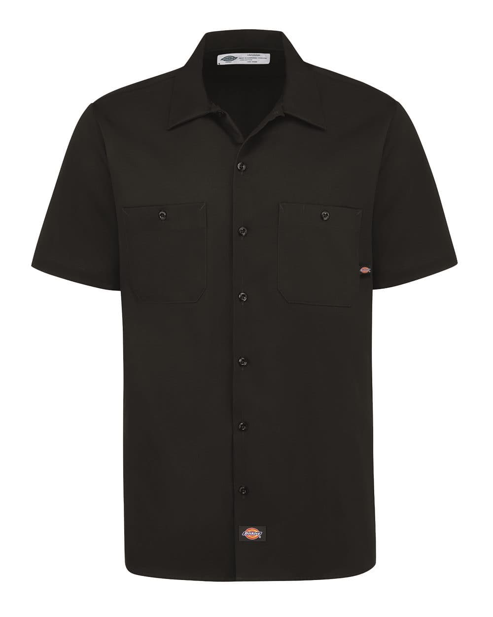 Dickies Men's Industrial Short Sleeve Cotton Work Shirt