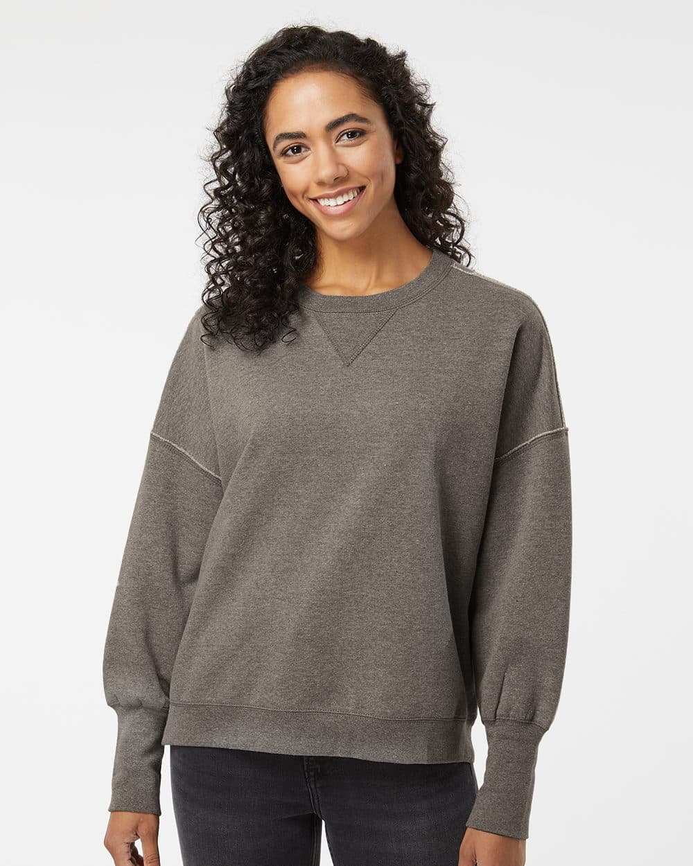 MV Sport Women's Sueded Fleece Crewneck Sweatshirt