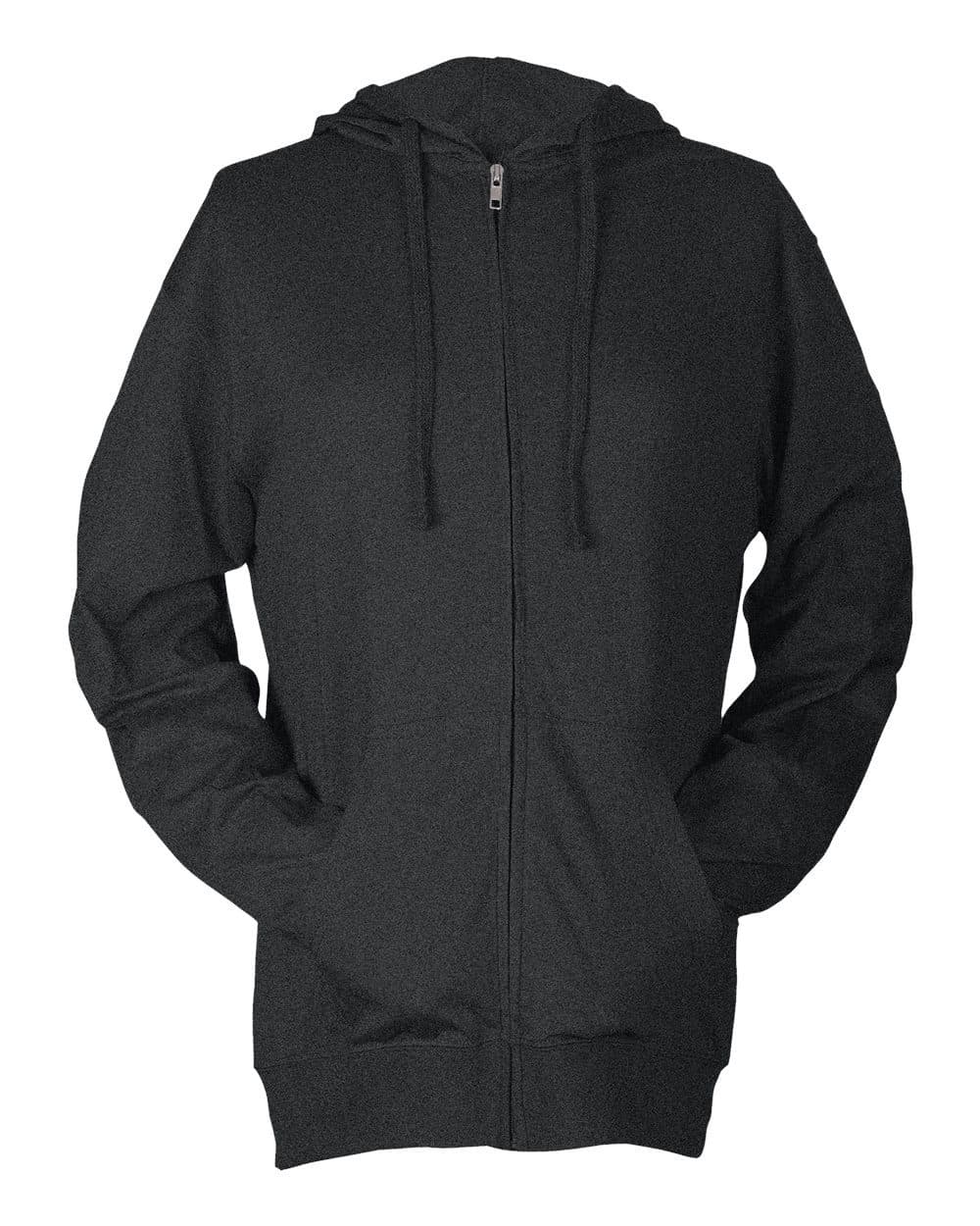 Tultex Unisex Beach Full-Zip Hooded Long Sleeve T-Shirt