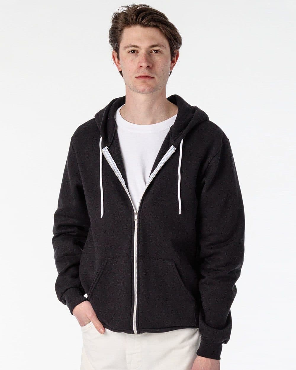Los Angeles Apparel Unisex USA-Made Flex Fleece Full-Zip Hooded Sweatshirt