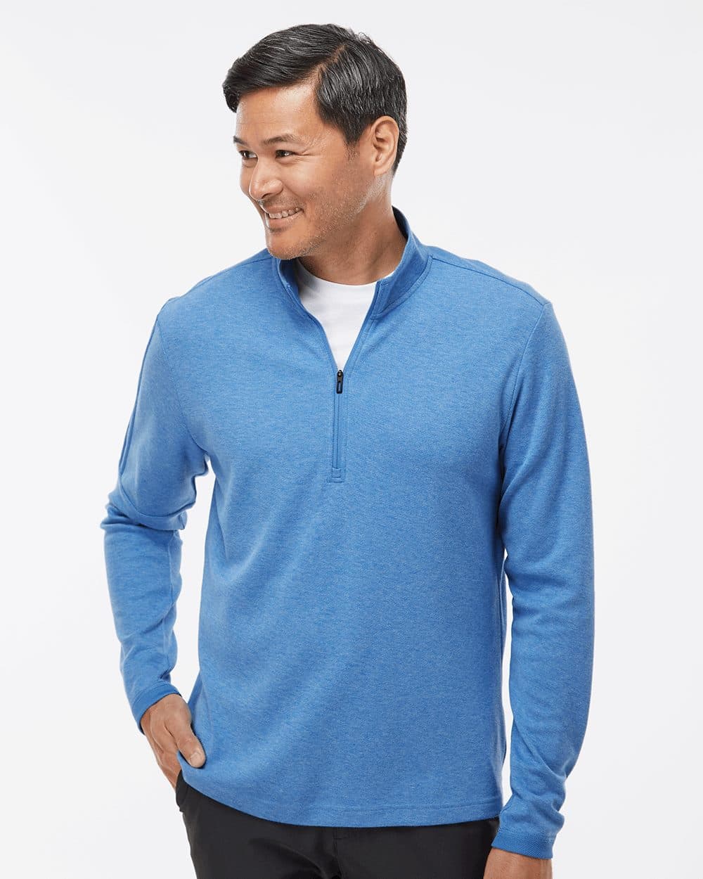 Adidas Men's 3-Stripes Quarter-Zip Sweater Pullover