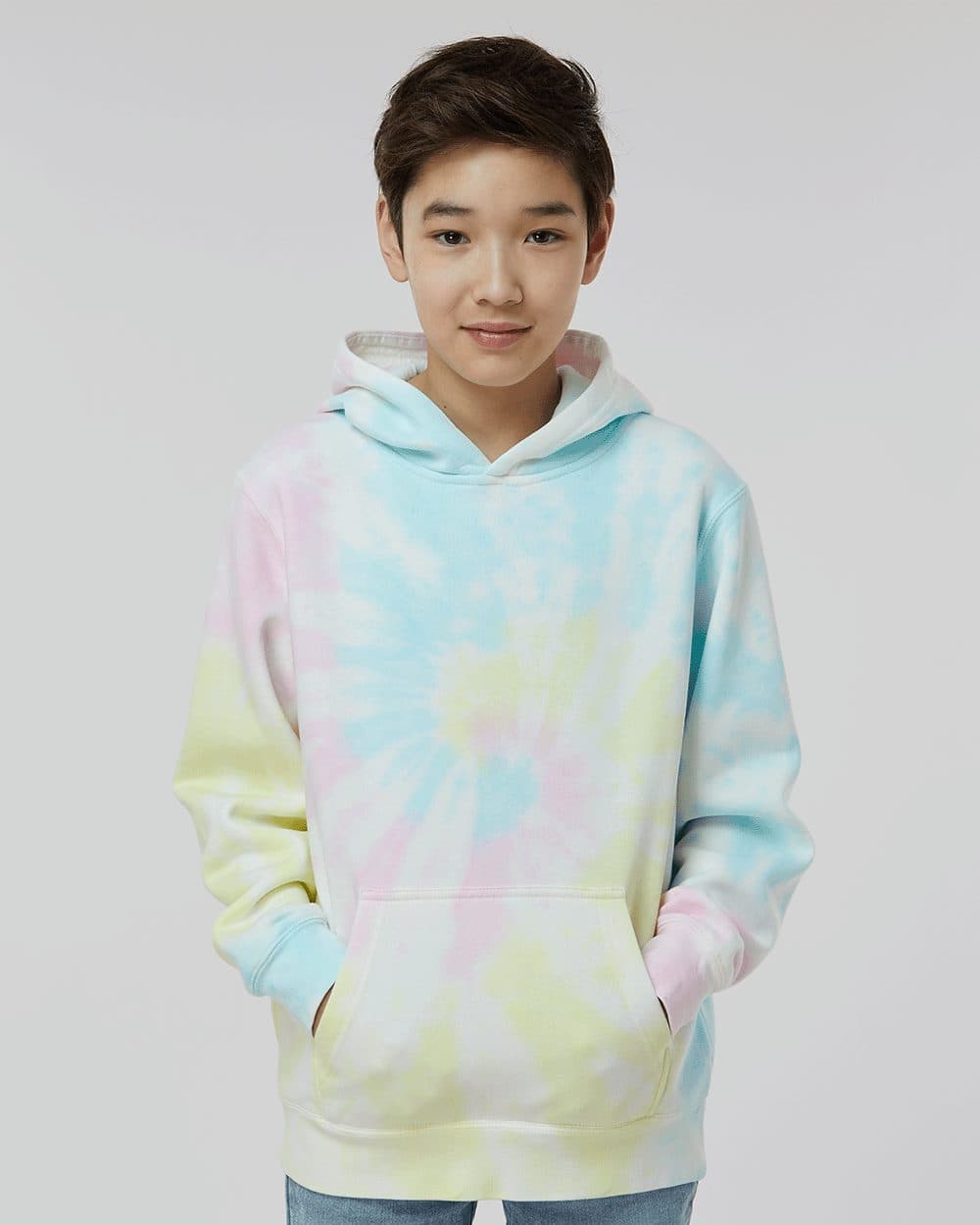 Independent Trading Co. Youth Midweight Tie-Dyed Hooded Sweatshirt