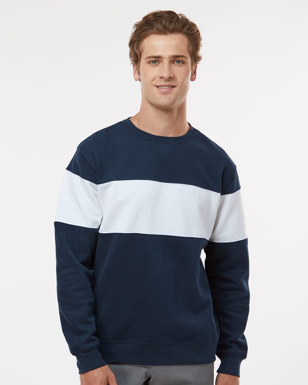 J. America Unisex Varsity Fleece Crewneck Sweatshirt
