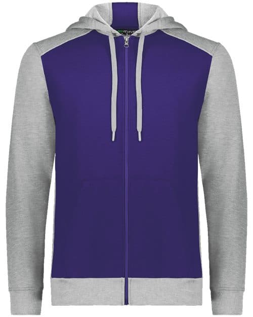 Augusta Sportswear Unisex Eco Revive™ Three-Season Triblend Fleece Full-Zip Hooded Sweatshirt