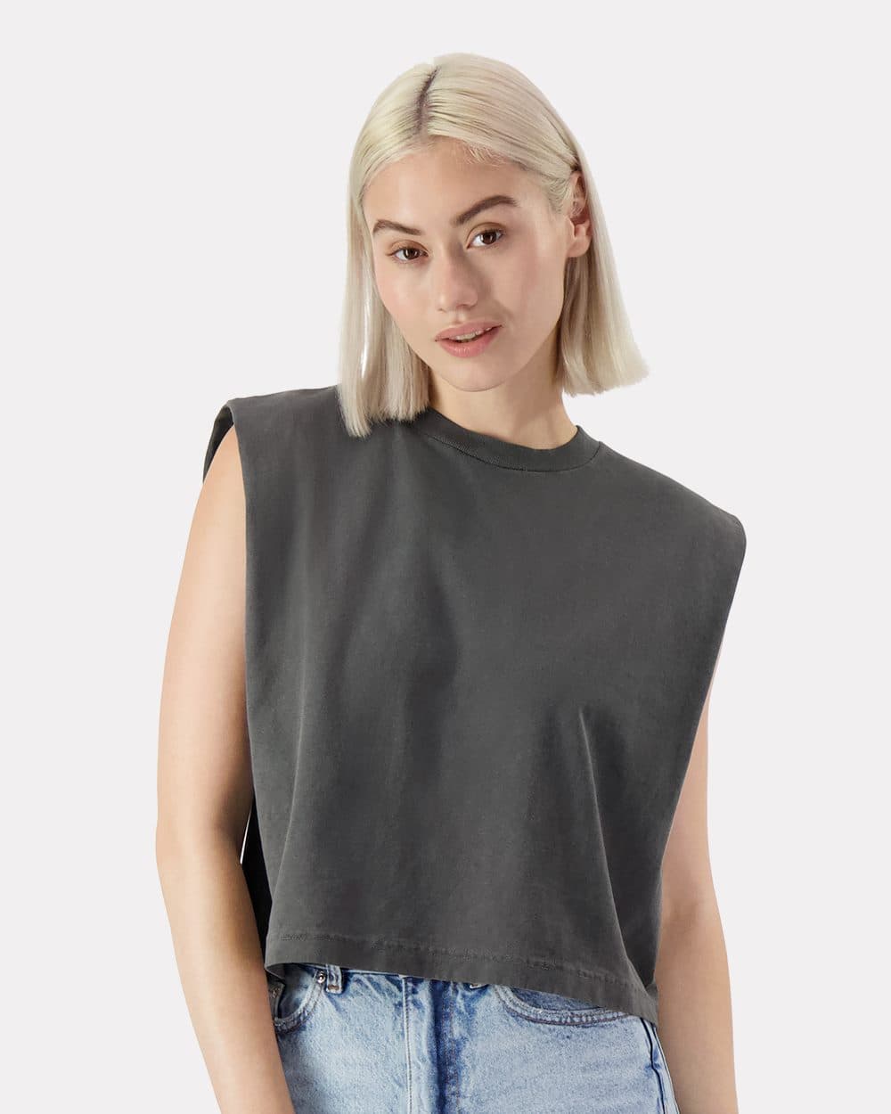 American Apparel Women's Heavyweight Cotton Garment-Dyed Muscle Tee