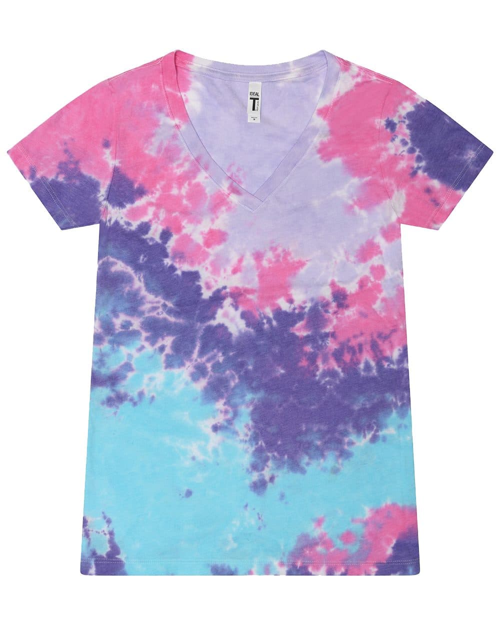 Colortone Women's Tie-Dyed V-Neck T-Shirt