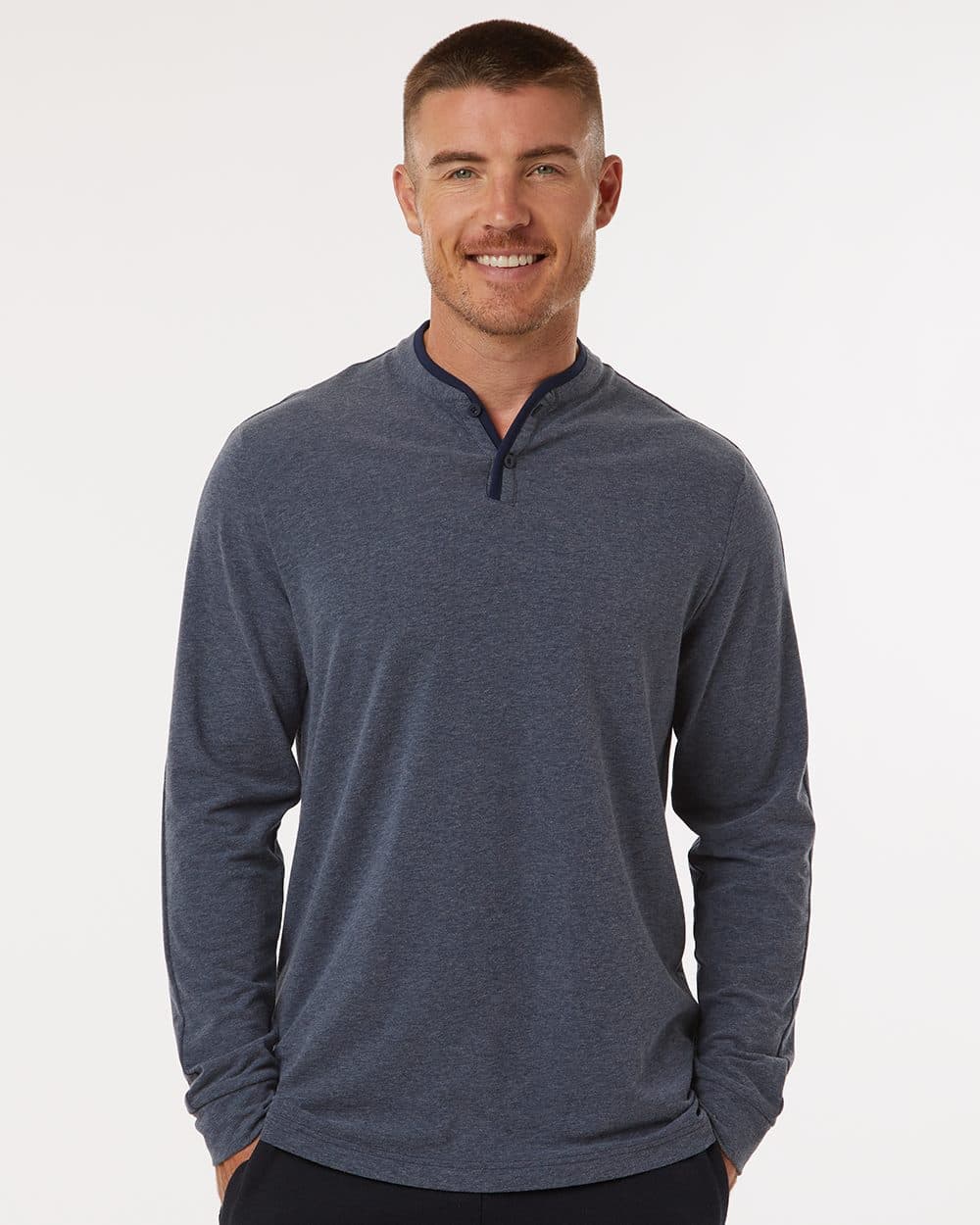 Adidas Men's Henley Long Sleeve T-Shirt