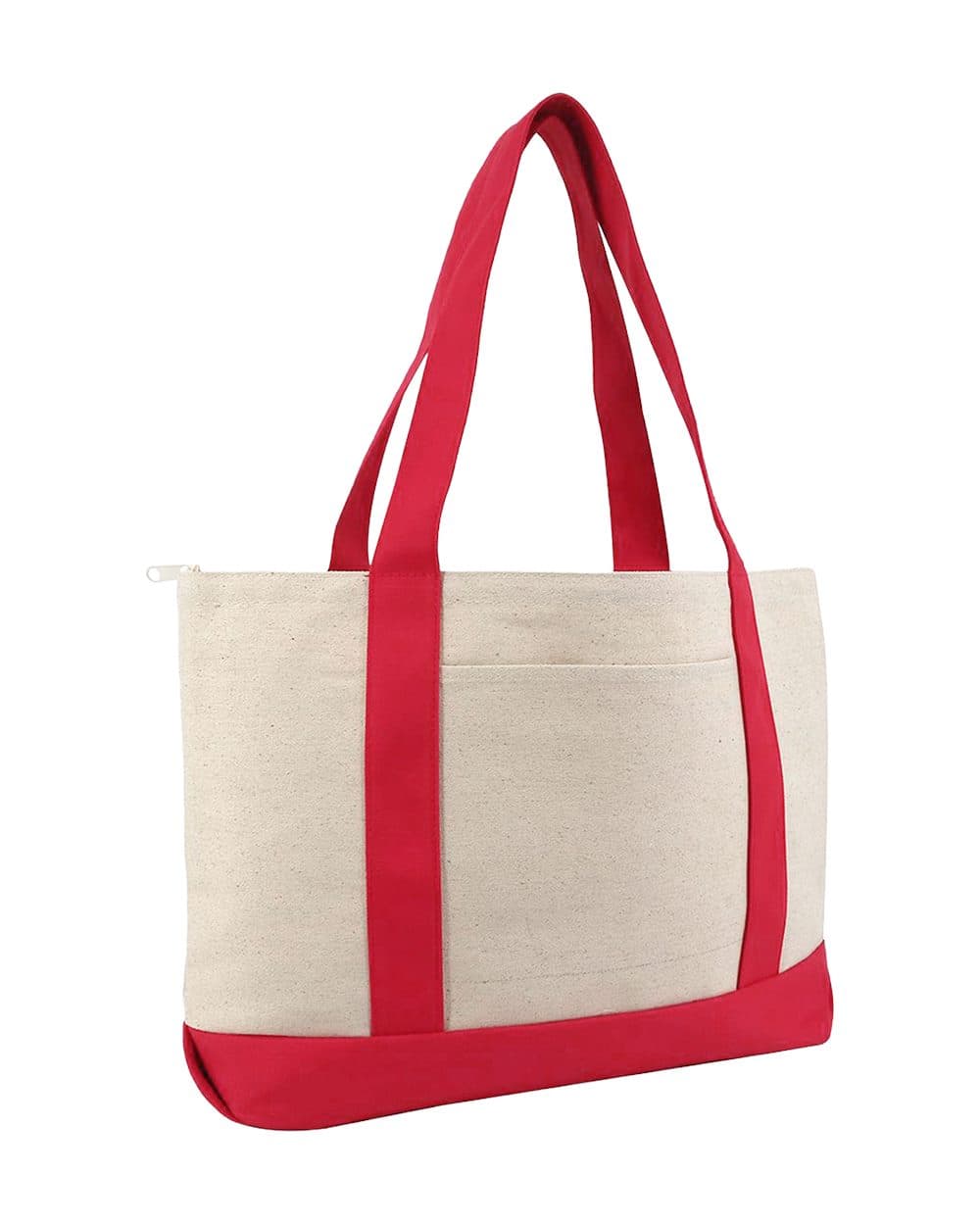 Liberty Bags Large Zippered Cotton Canvas Tote