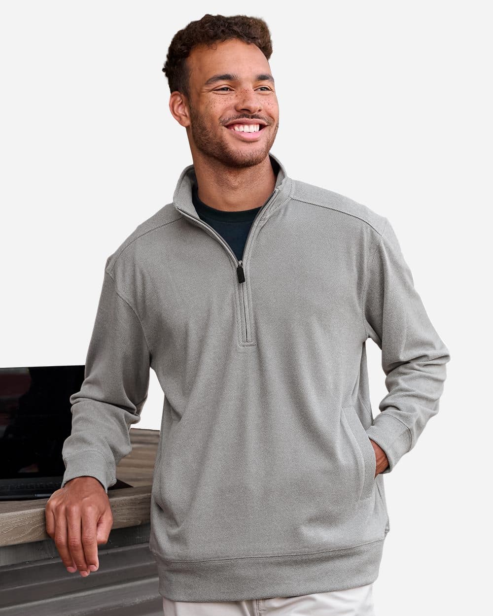 J. America Unisex Element Fleece Quarter-Zip Sweatshirt