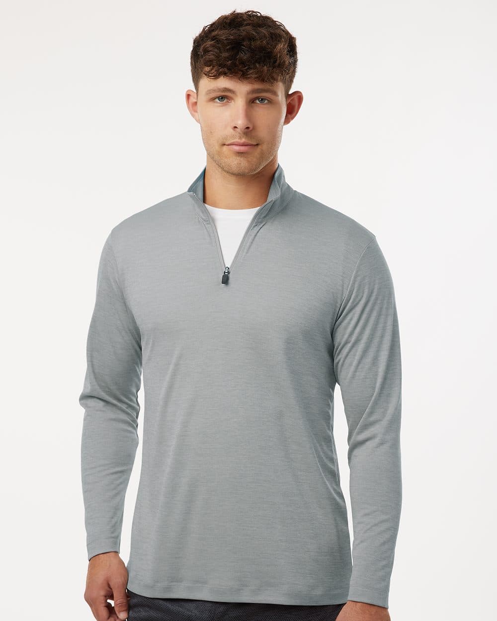 AllPro Men's Pro-Lock Performance Mélange Quarter-Zip Pullover