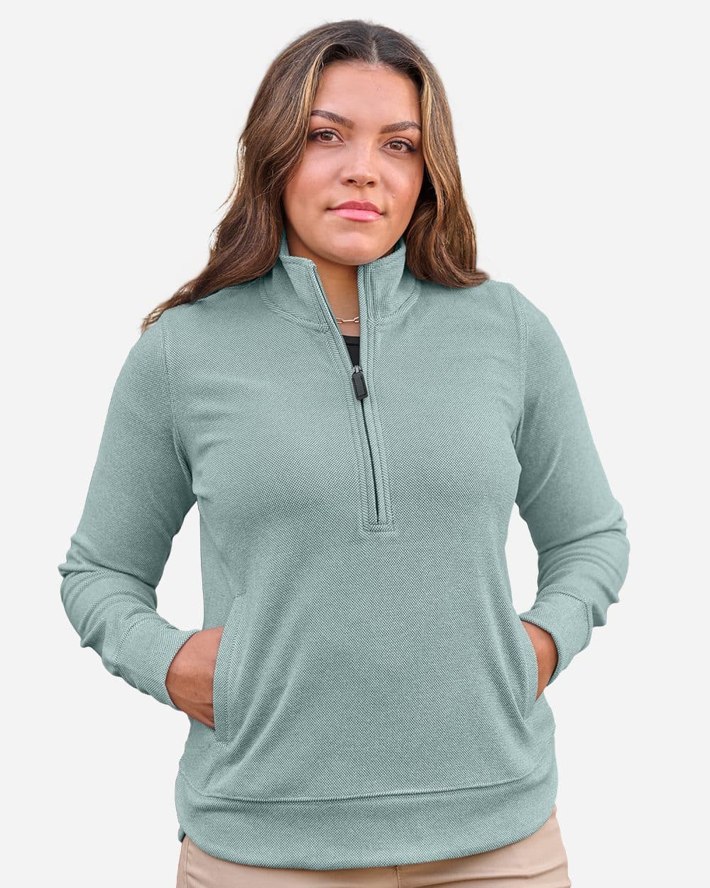 J. America Women's Element Fleece Quarter-Zip Sweatshirt