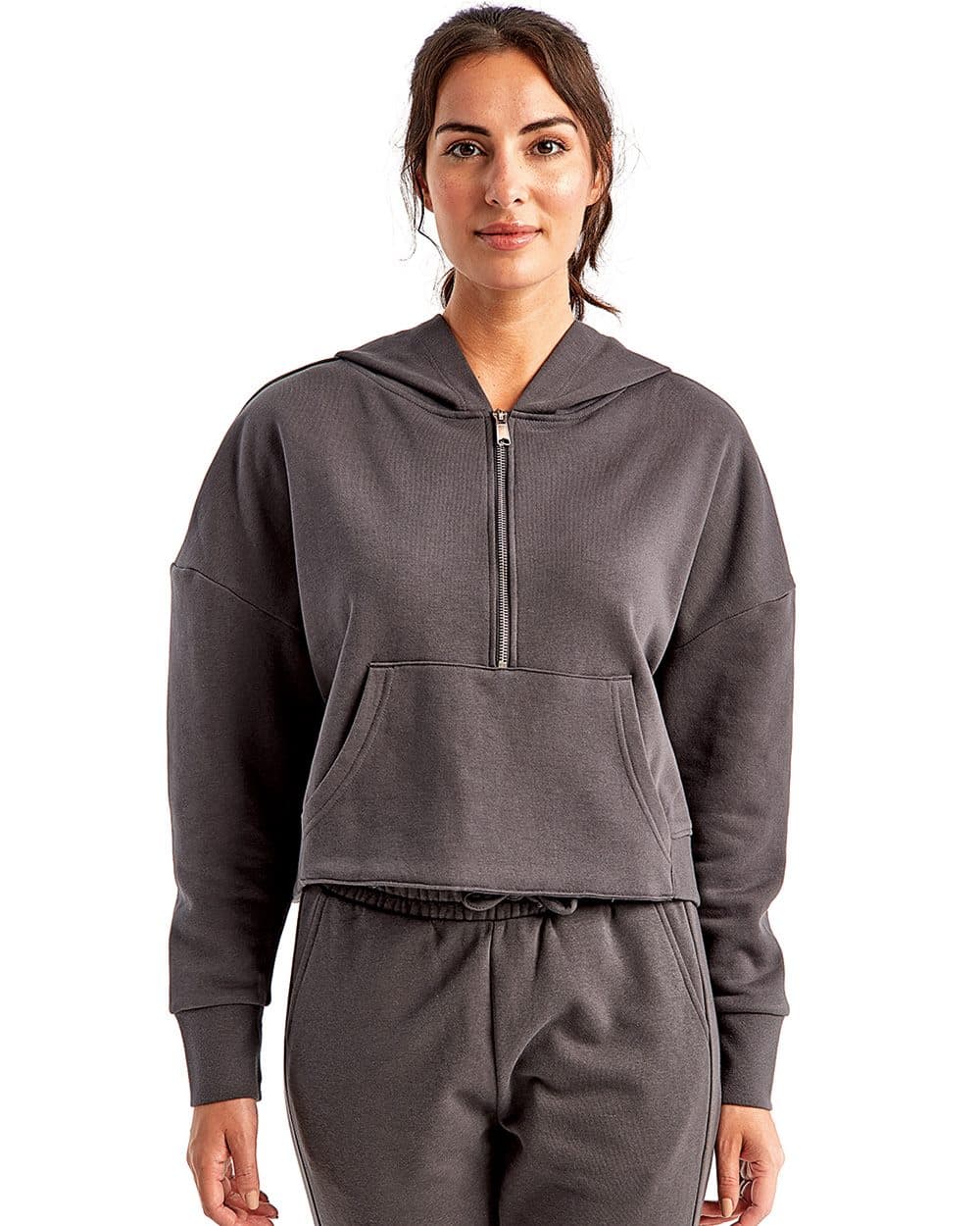 TriDri Women's Alice Half-Zip Hooded Sweatshirt