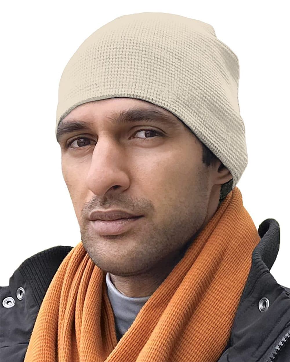 Bayside USA-Made 8" Cotton Thermal Beanie