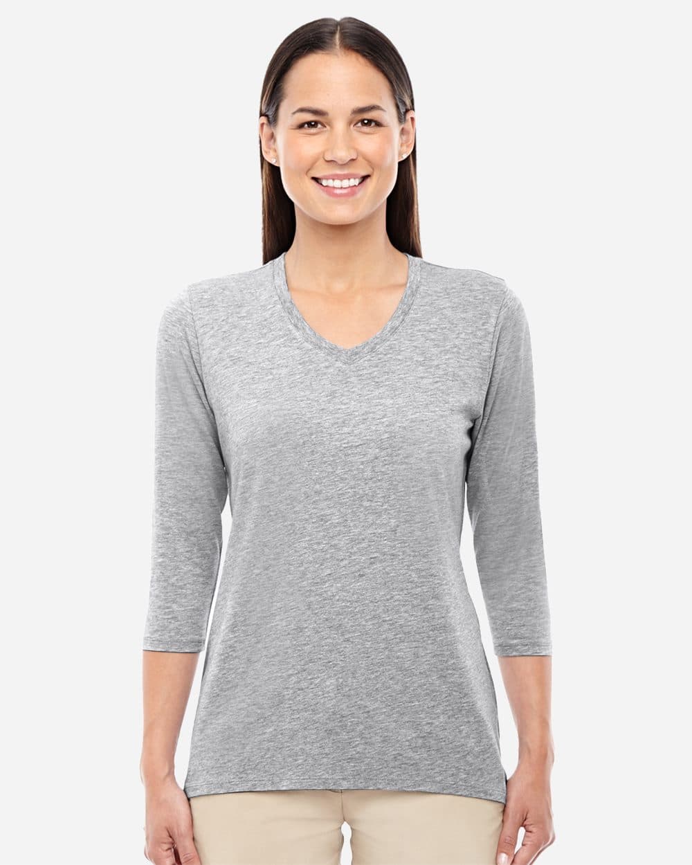 Devon & Jones Women's Perfect Fit™ Bracelet-Length V-Neck Top