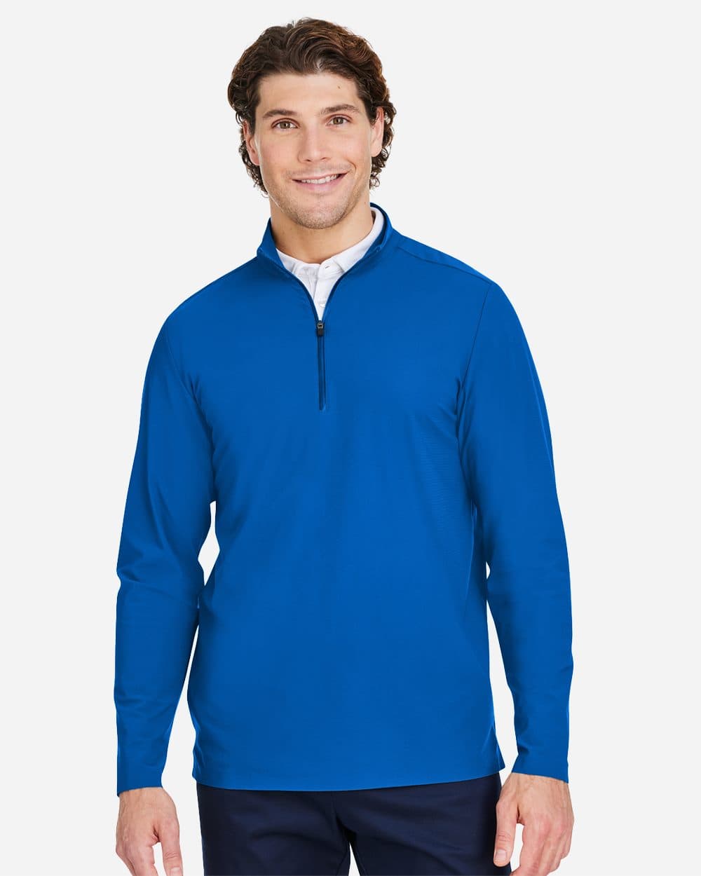 Devon & Jones Men's CrownLux Performance® Windsor Welded Quarter-Zip Pullover