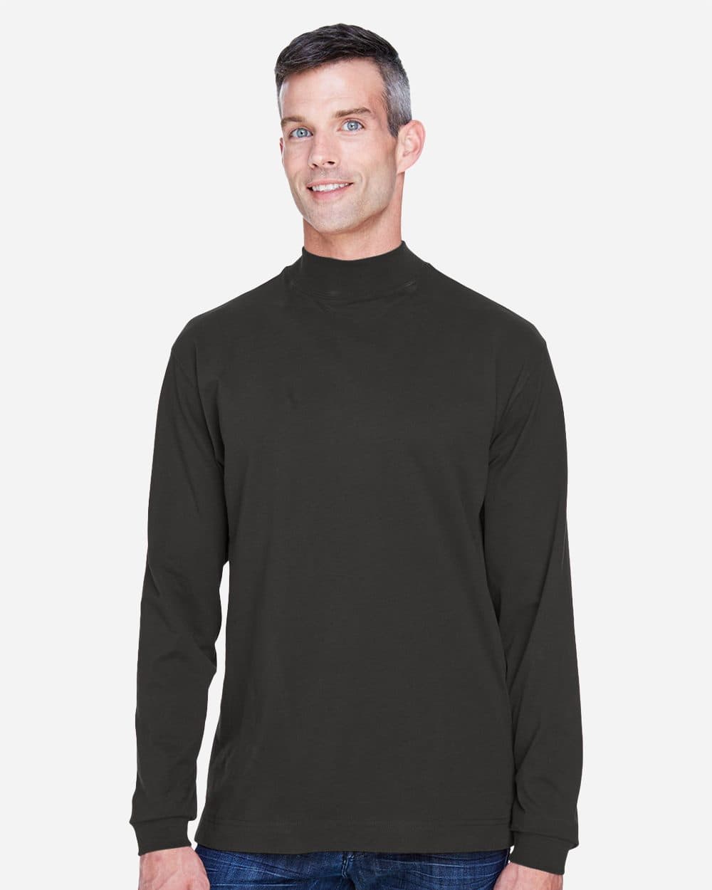 Devon & Jones Unisex Sueded Jersey Mock Neck T-Shirt