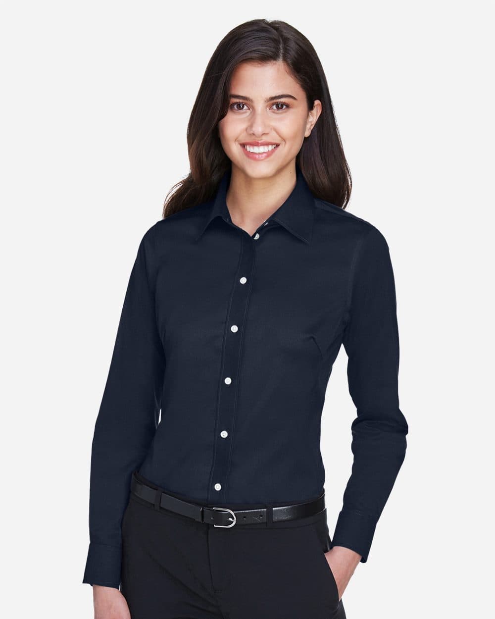Devon & Jones Women's Crown Collection® Solid Stretch Twill Woven Dress Shirt