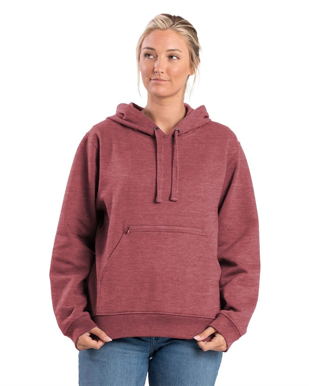 Berne Apparel Women's Heritage Zippered Pocket Hooded Sweatshirt