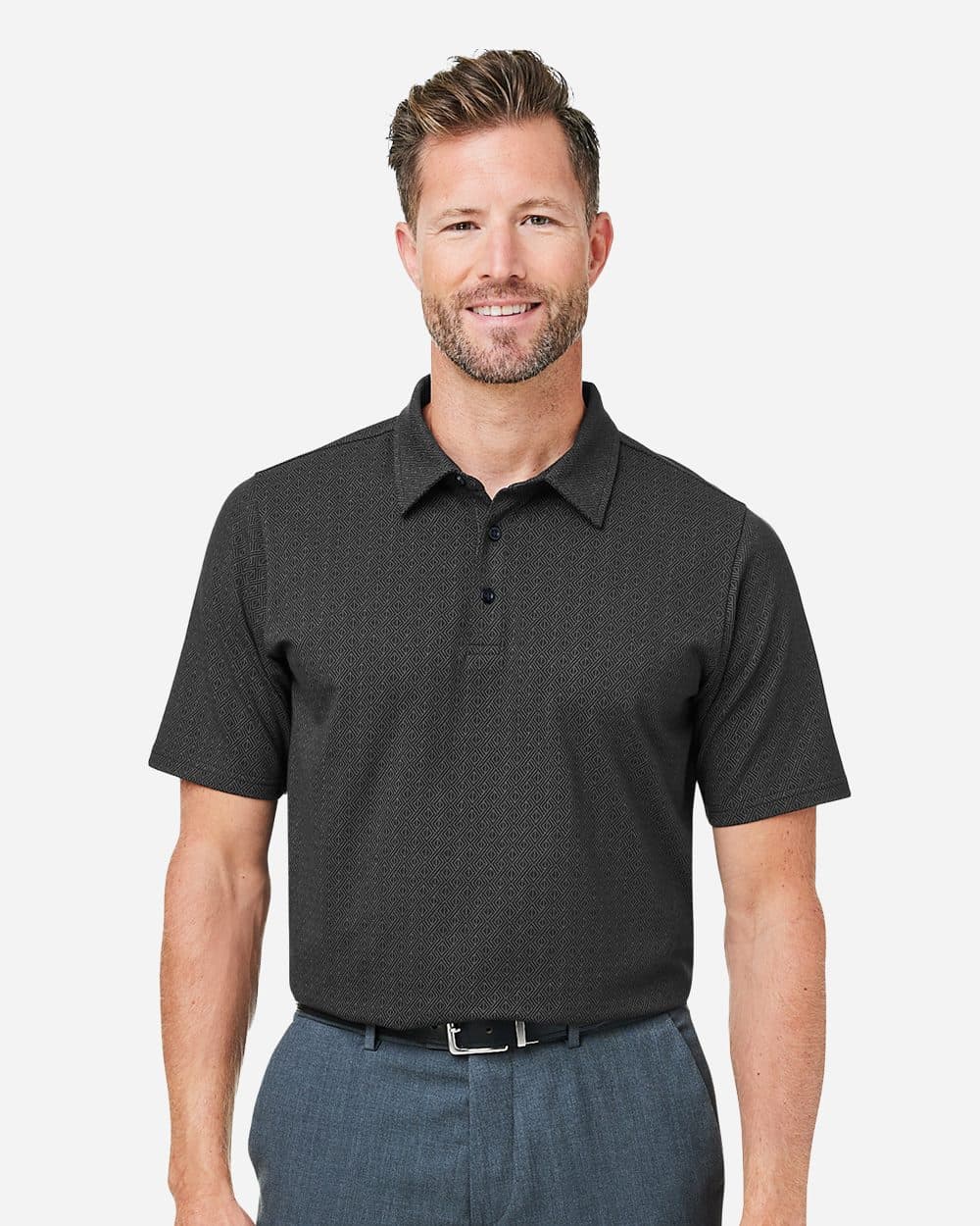 Devon & Jones Men's Crownlux Performance® Geo Polo