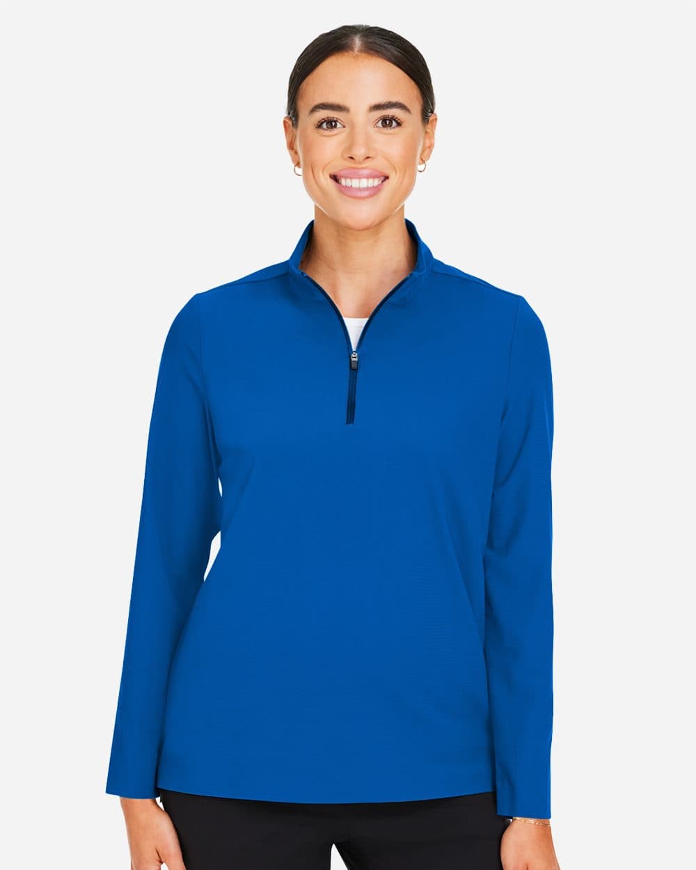Devon & Jones Women's CrownLux Performance® Windsor Welded Quarter-Zip Pullover