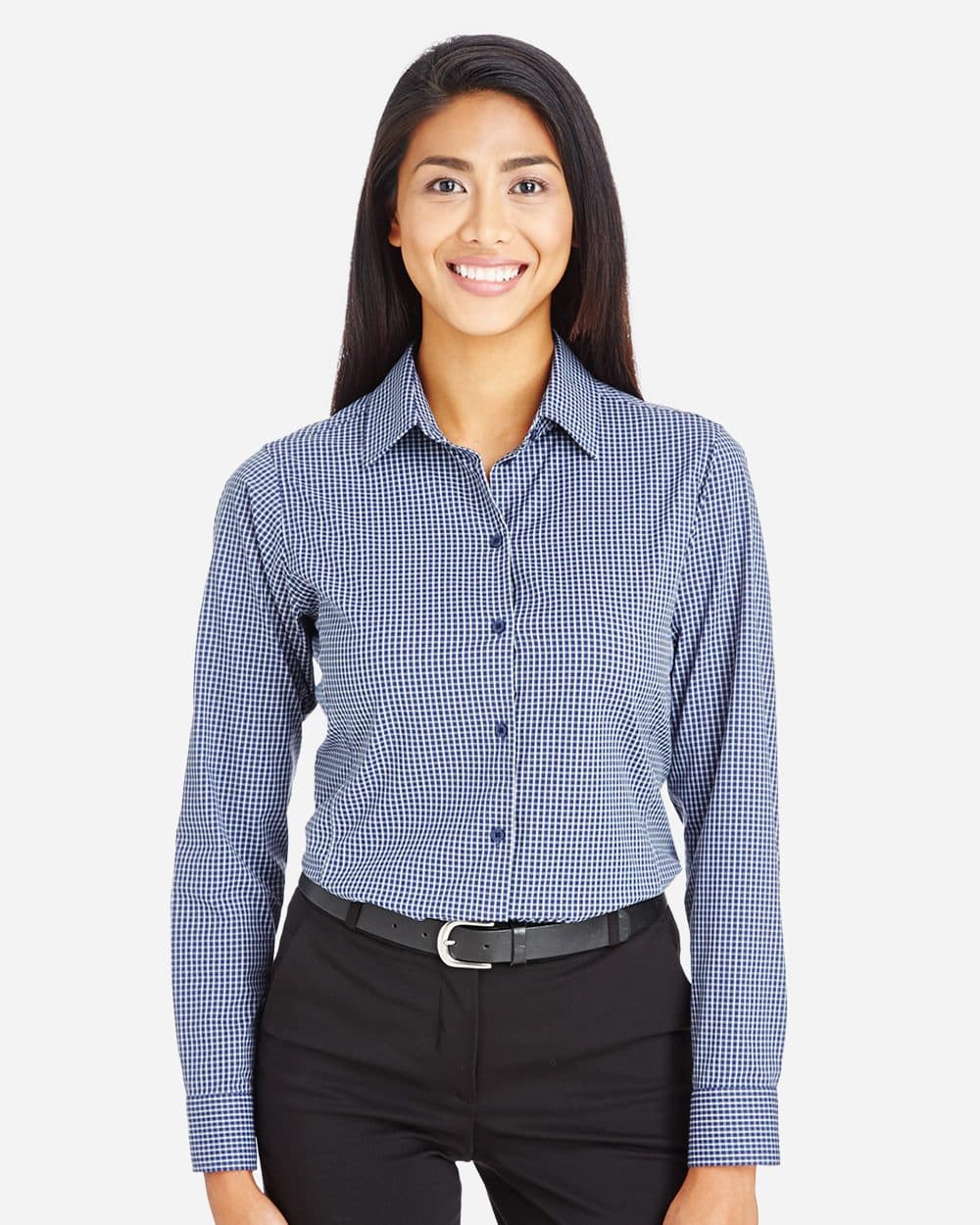 Devon & Jones Women's CrownLux Performance® Tonal Mini Check Woven Dress Shirt