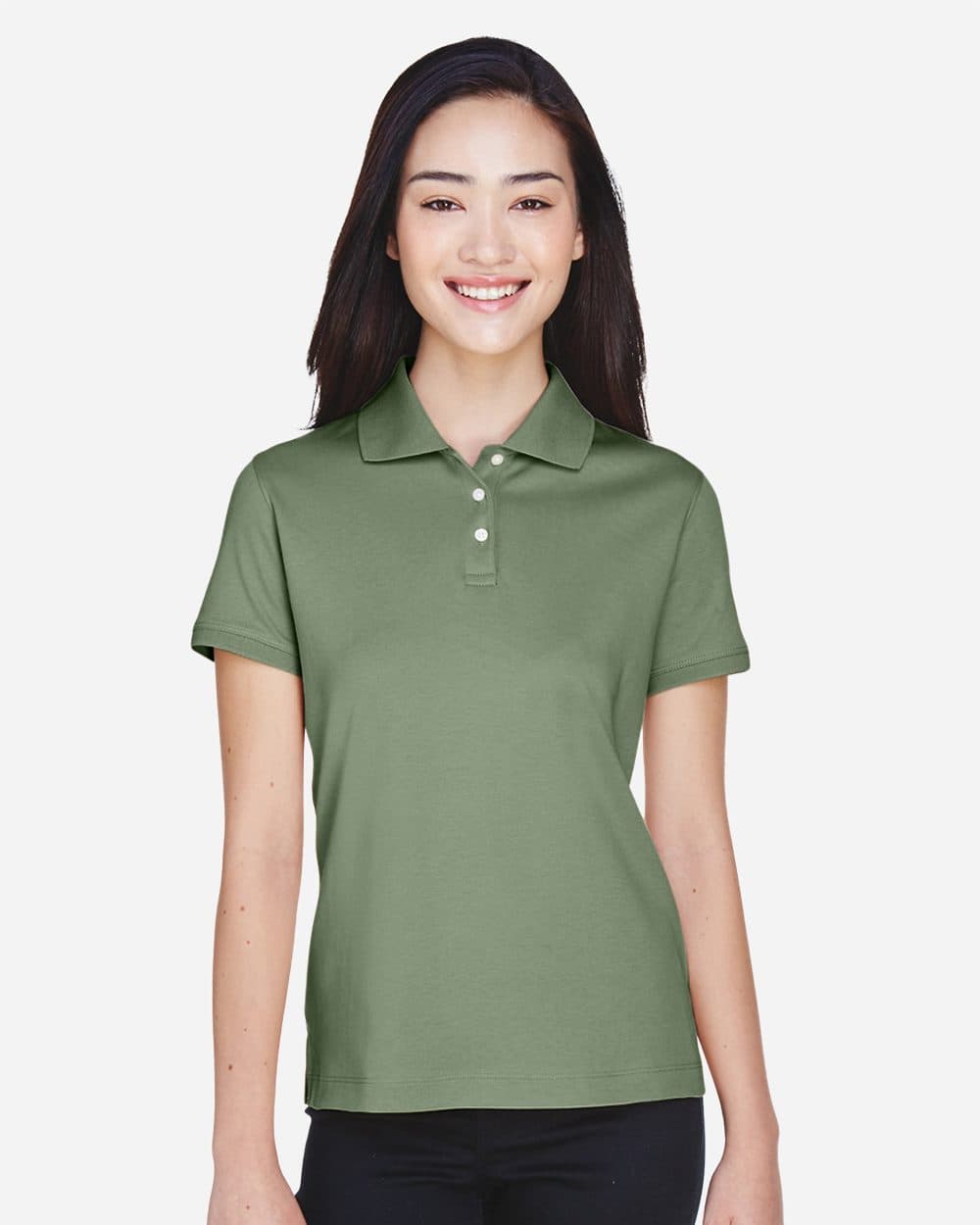 Devon & Jones Women's Perfect Pima Interlock Polo