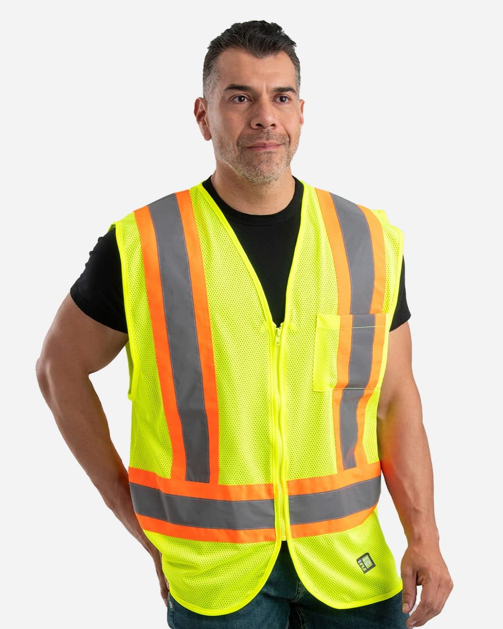 Berne Apparel Men's Hi-Vis Class 2 Multi-Color Vest