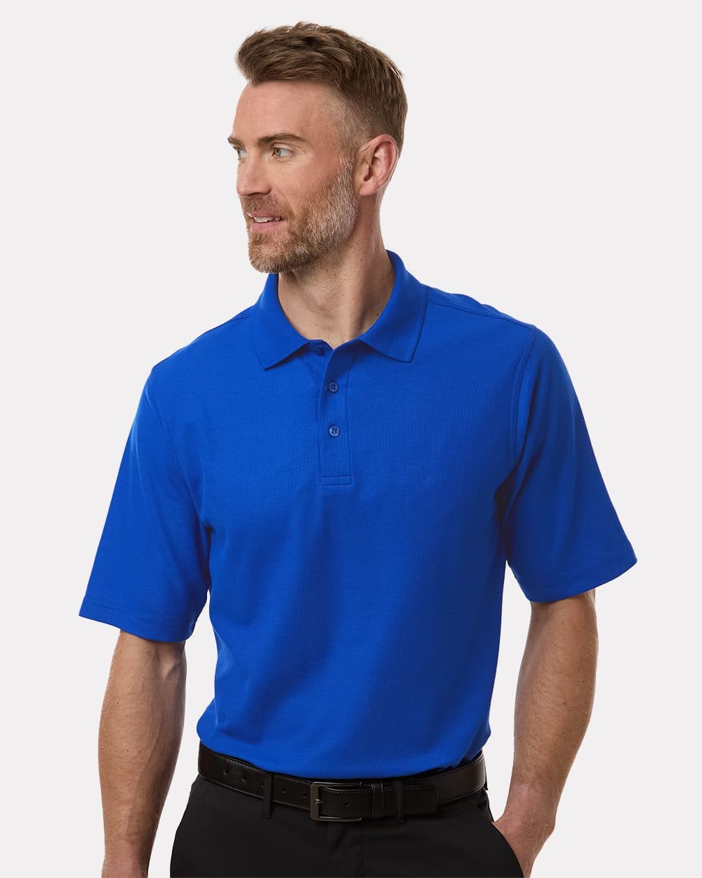 Harriton Men's Maverick CVC Pique Polo