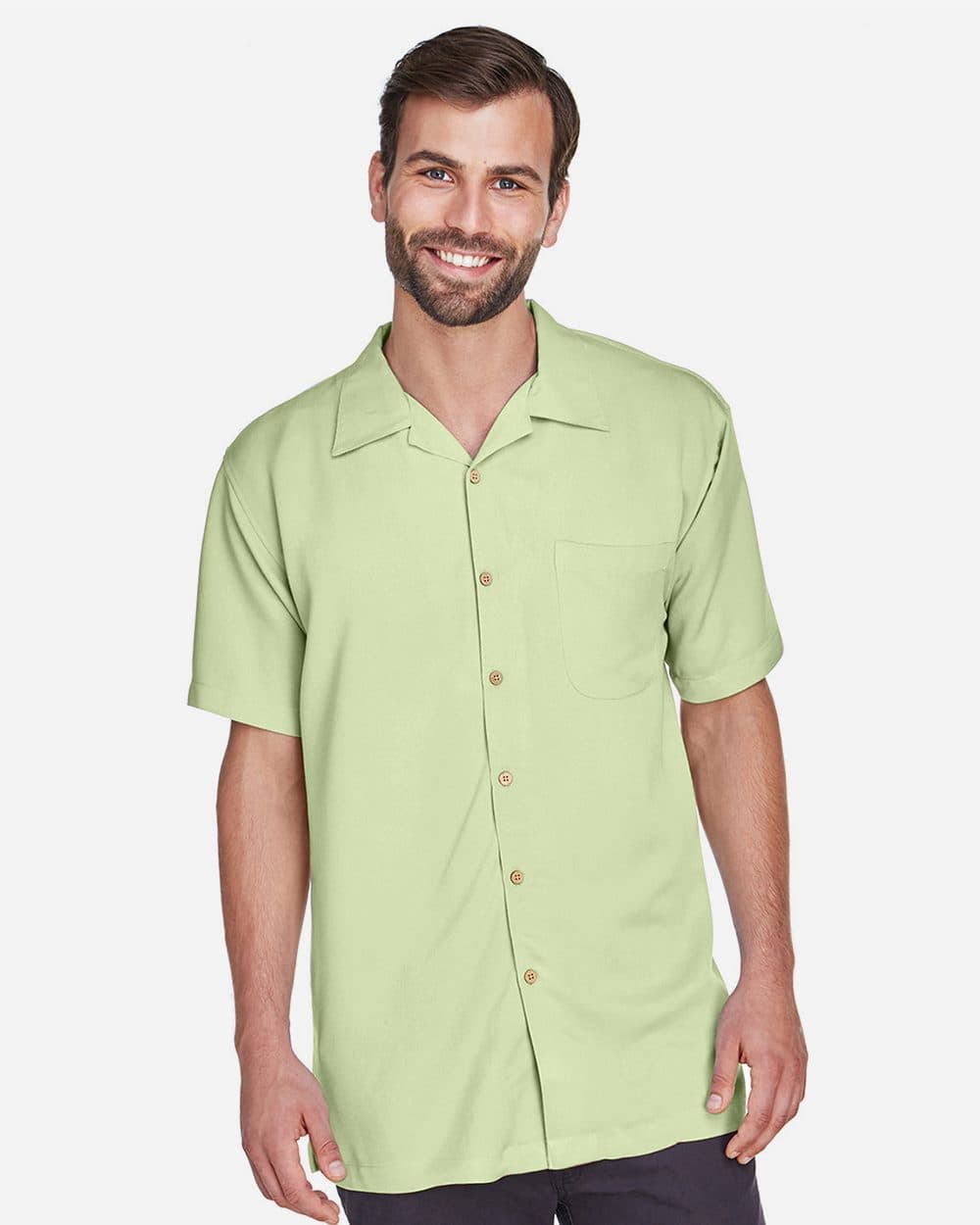 Harriton Men's Bahama Cord Camp Shirt