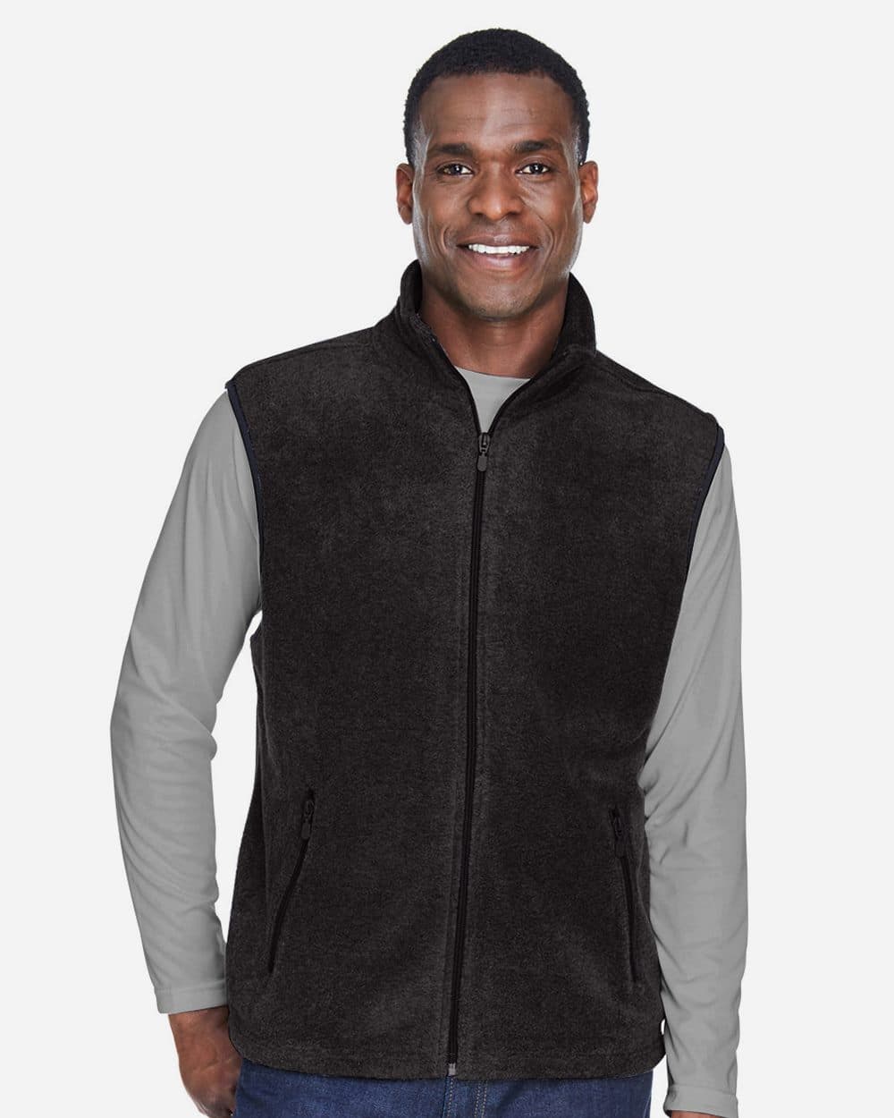 Harriton Unisex Fleece Full-Zip Vest