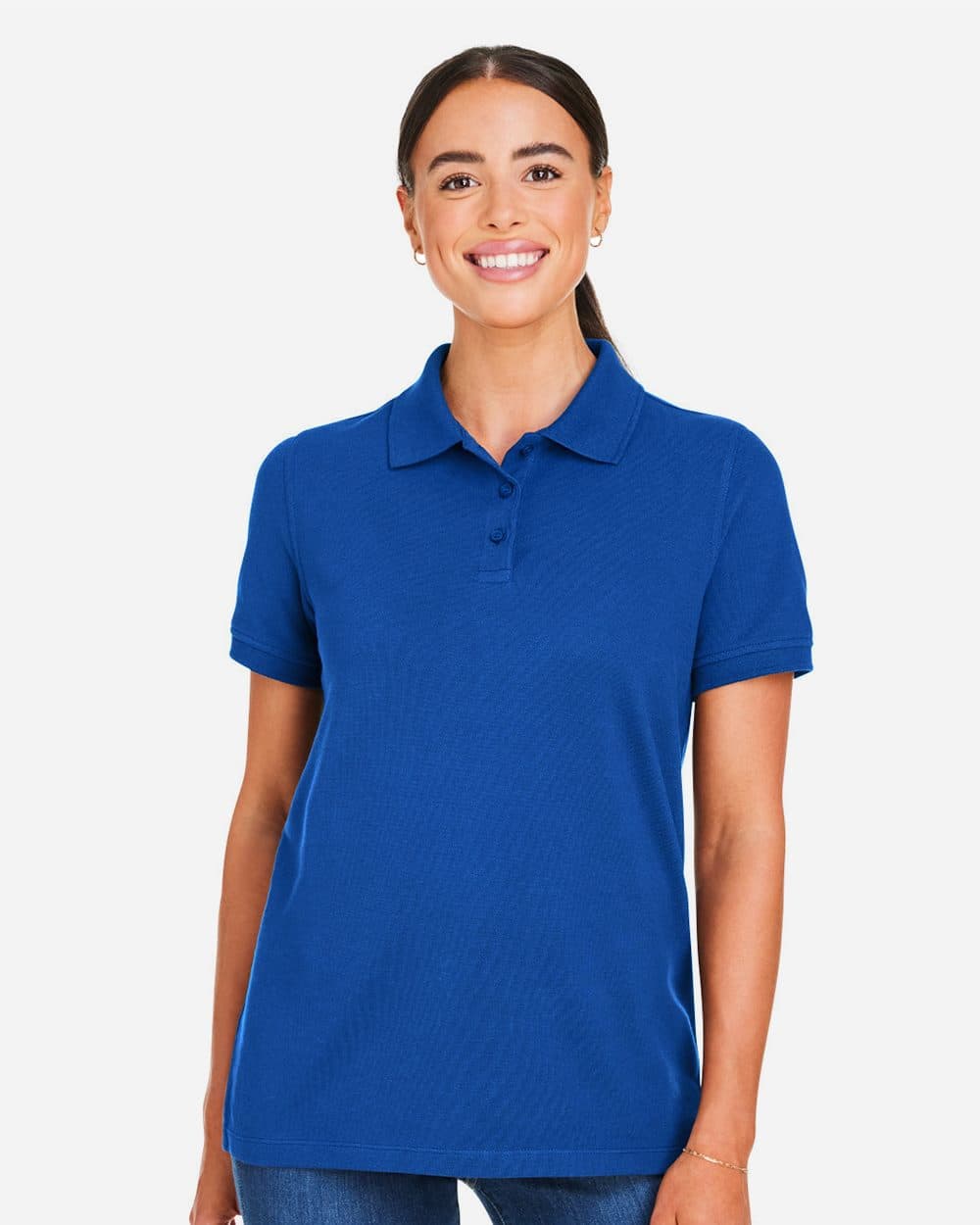 Harriton Women's Valiant Cotton Snag Protect Polo