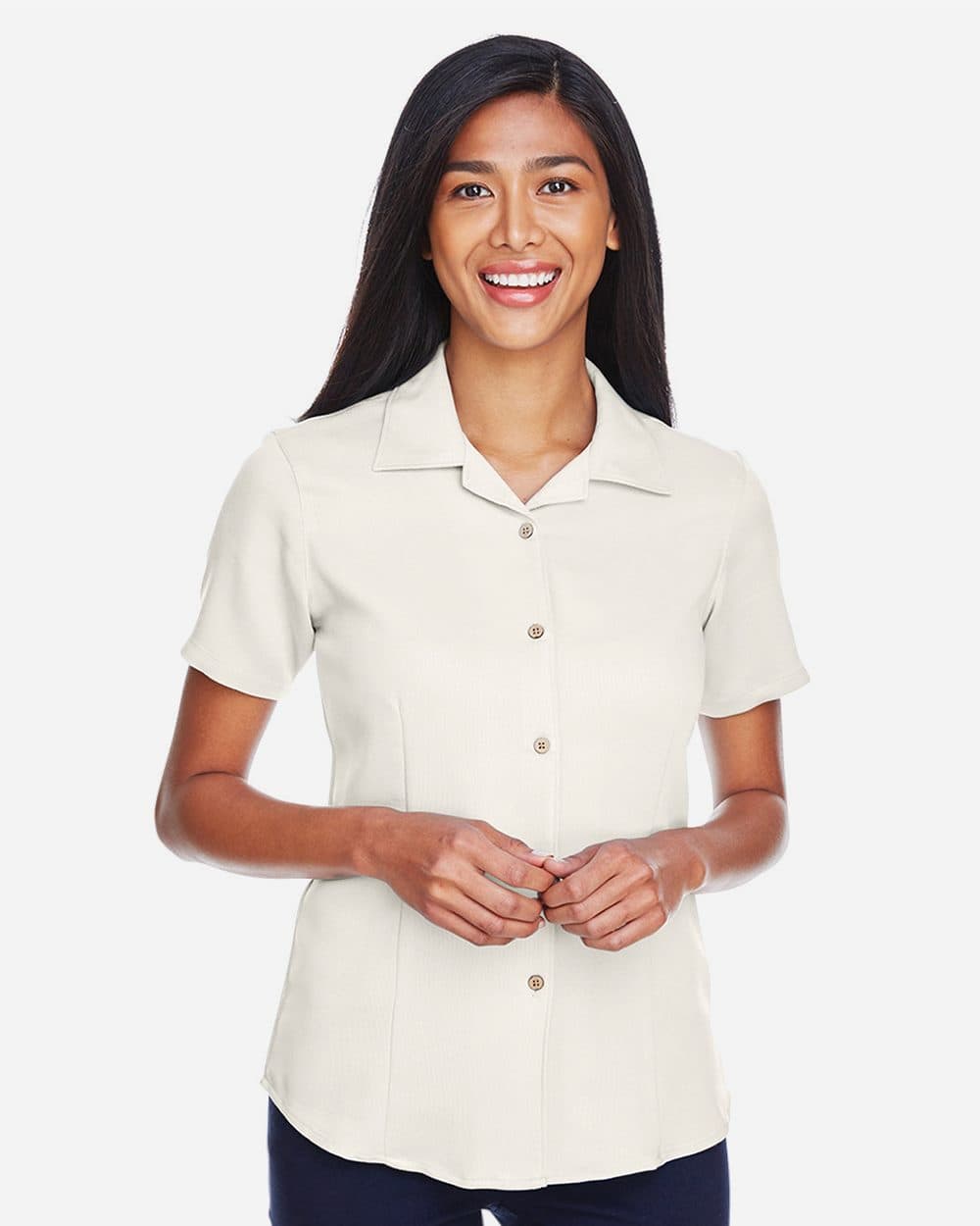 Harriton Women's Bahama Cord Camp Shirt