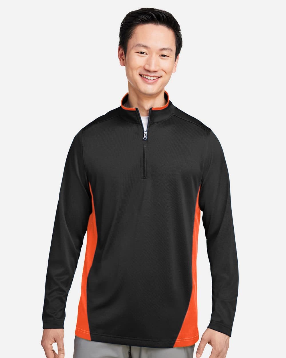 Harriton Men's Flash Snag Protection Plus IL Colorblock Quarter-Zip Pullover