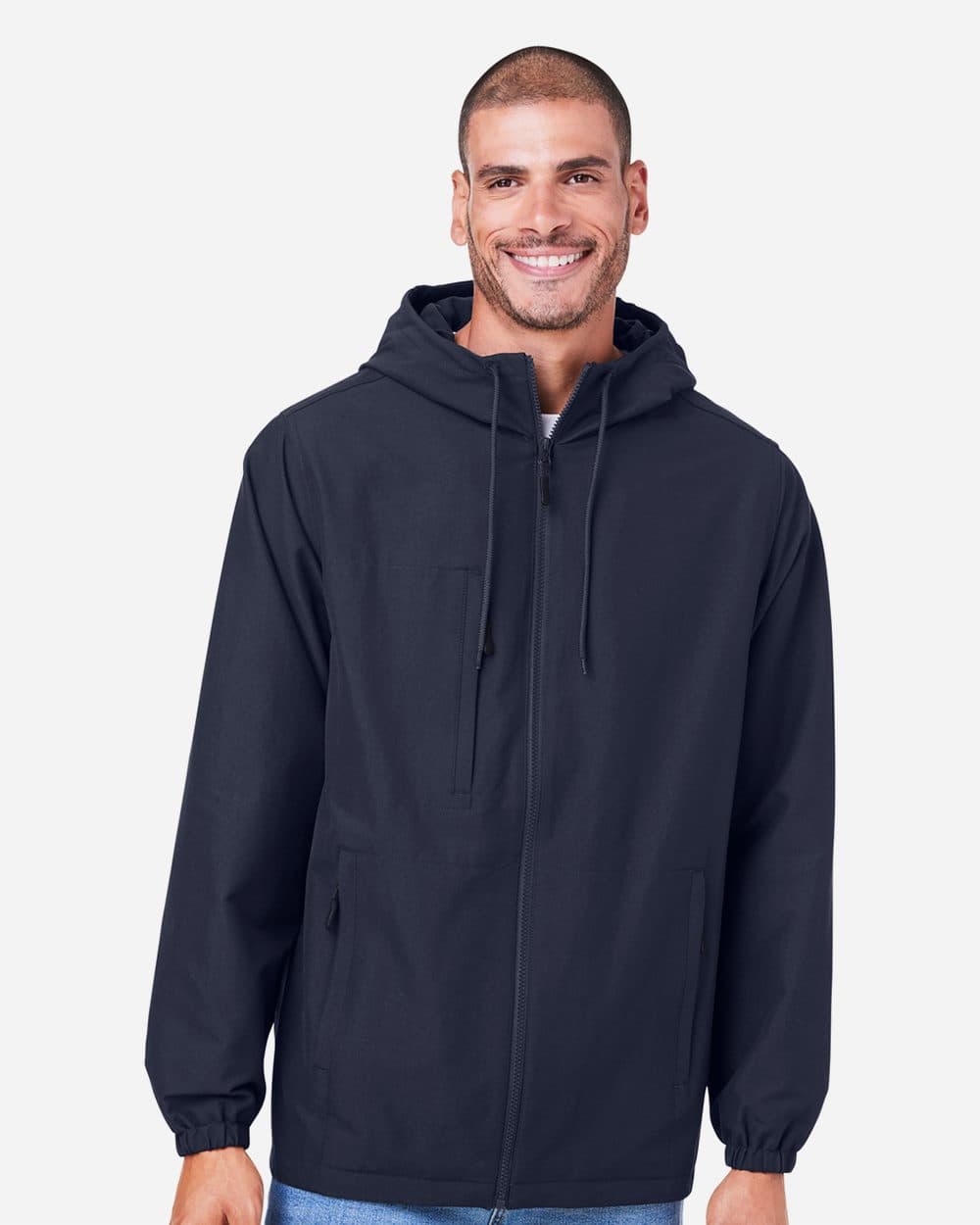 Harriton Unisex Flex Twill Hooded Jacket