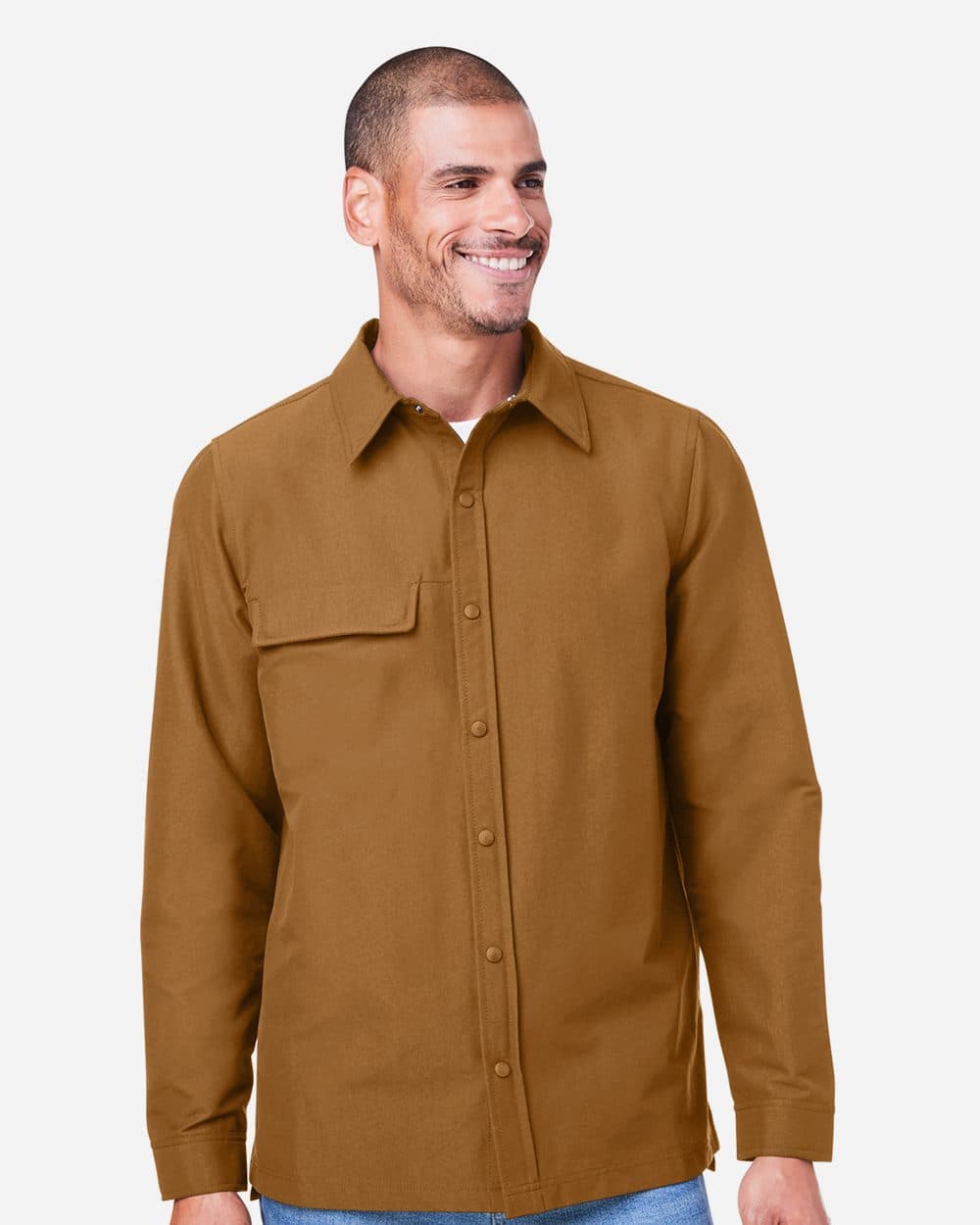 Harriton Unisex Flex Twill Overshirt Jacket