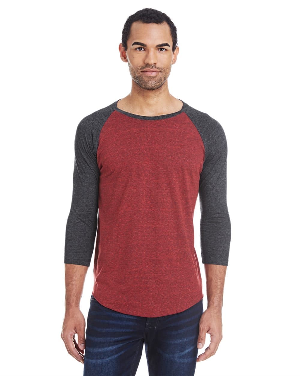 Threadfast Apparel Unisex Triblend Three-Quarter Sleeve Raglan T-Shirt