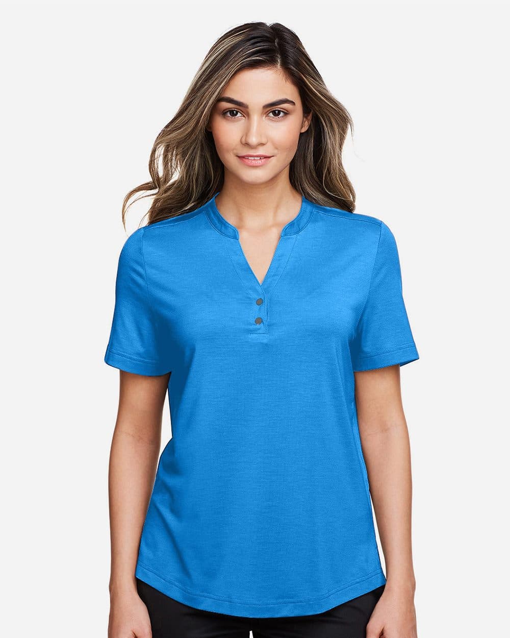 North End Women's JAQ Snap-Up Stretch Performance Polo