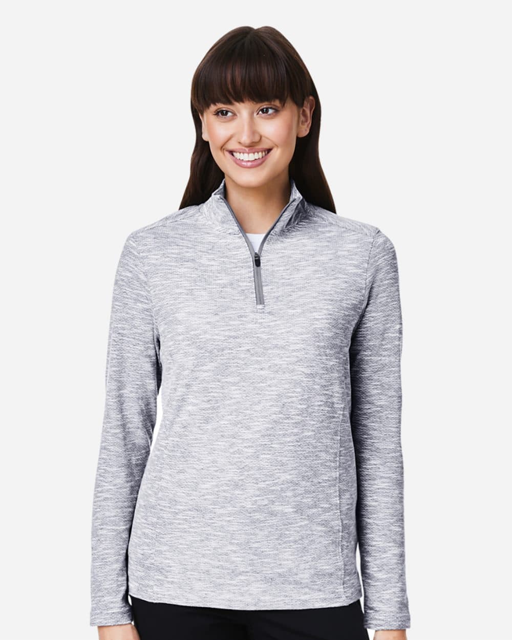 North End Women's Eclipse Jacquard Quarter-Zip Pullover