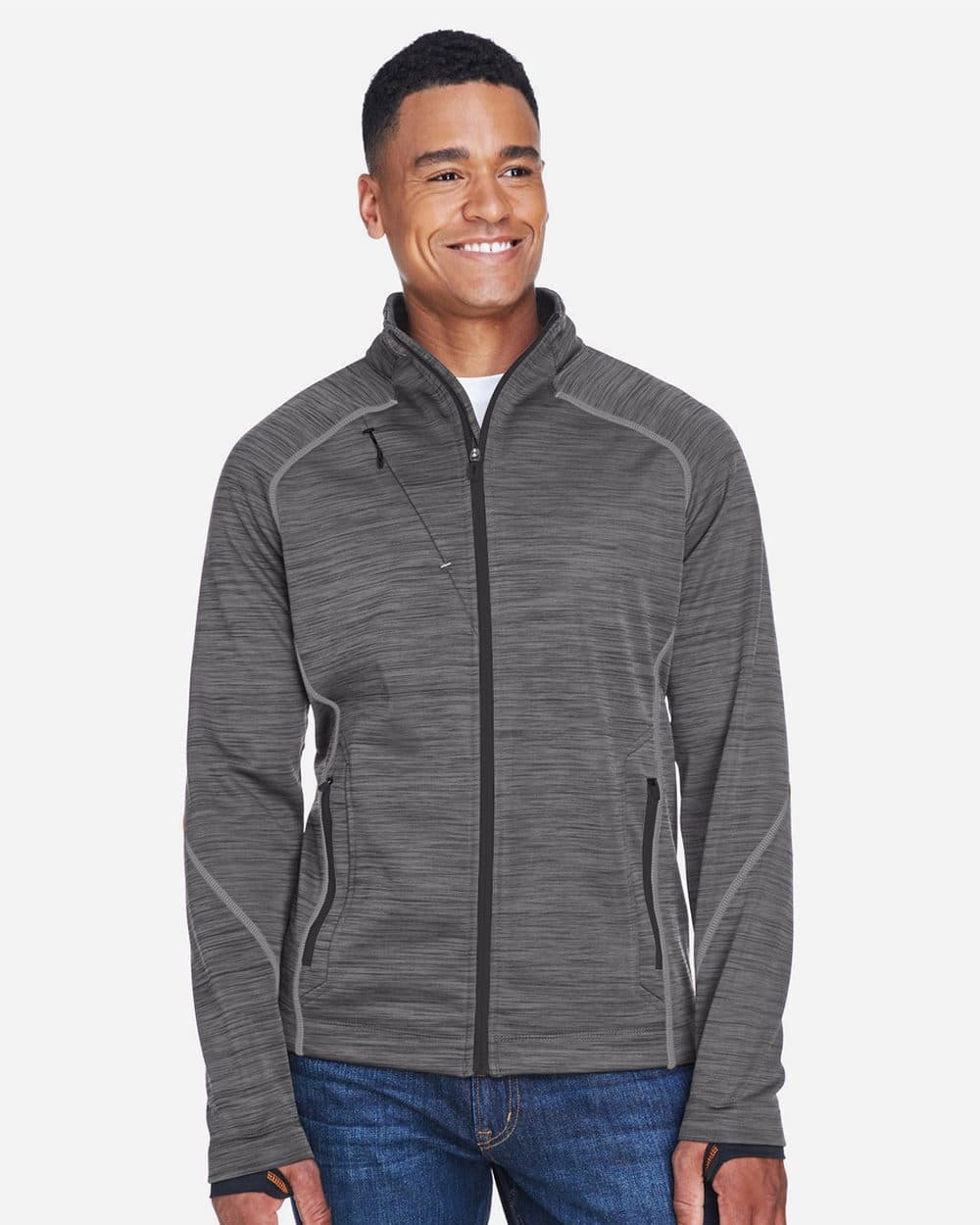 North End Men's Flux Mélange Bonded Fleece Jacket