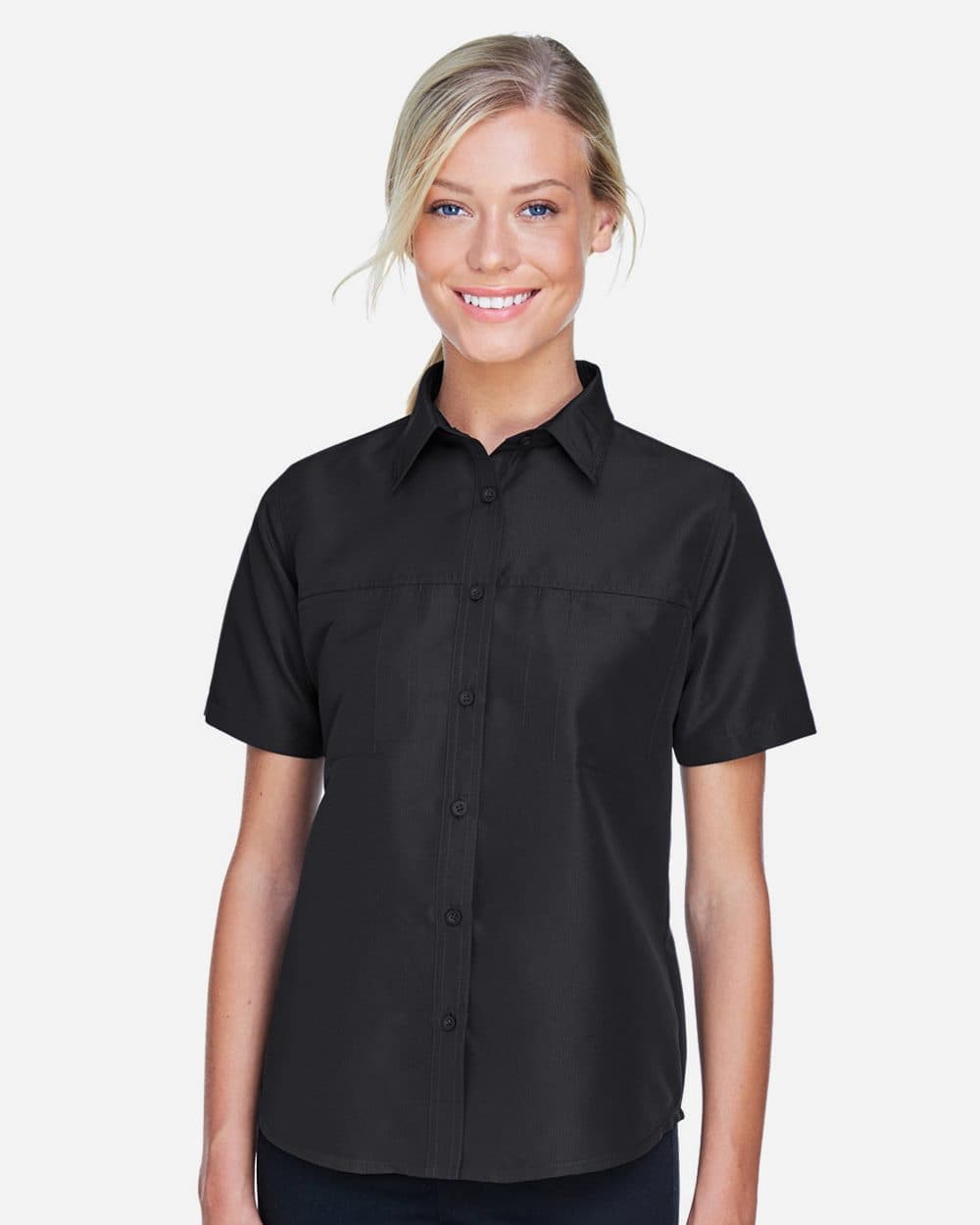Harriton Women's Key West Short Sleeve Performance Staff Shirt